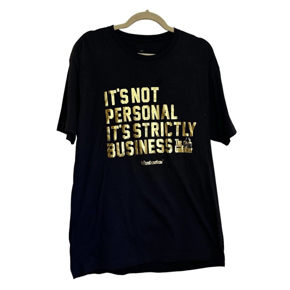 The Godfather "It's Not Personal It's Strictly Business Black T-Shirt sz XL - Picture 1 of 5